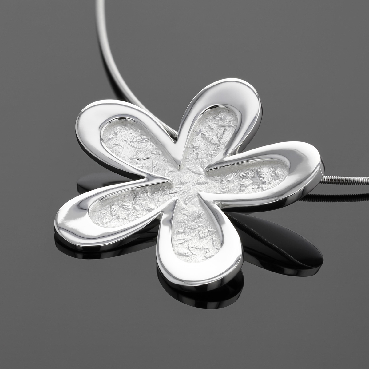 Silver floral designs made in Mauritius