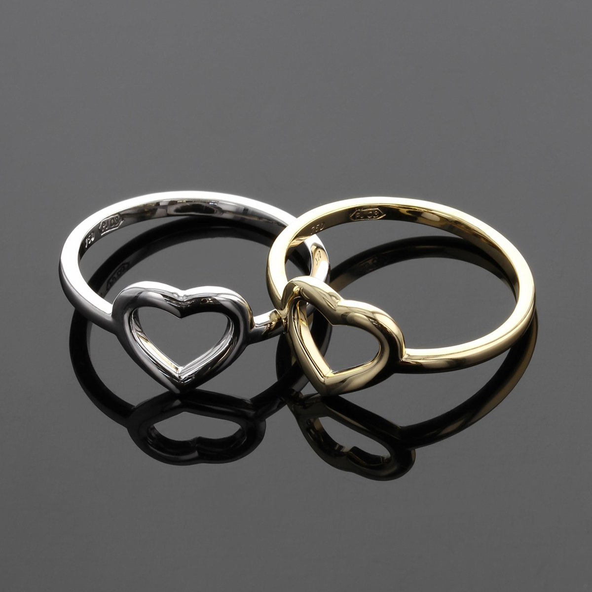 18ct gold heart rings Mauritius