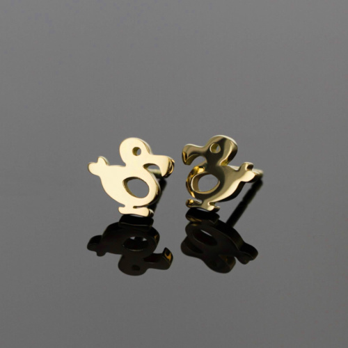 Petite dodo earrings in yellow gold - Mauritius | zea design