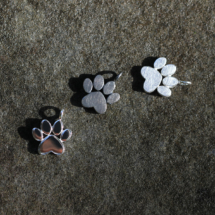 Silver paw pendants
