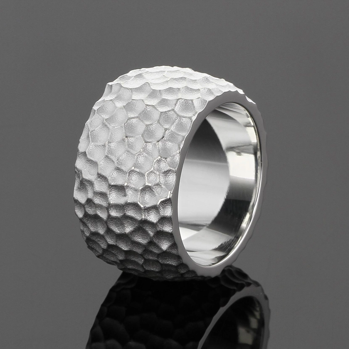 Silver lava ring