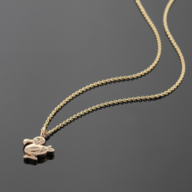 Dodo bird pendant in polished rose gold