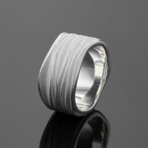 Sterling silver ring waves