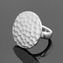 Rock textured silver ring