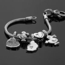 Sterling silver Mauritius souvenir charms Mauritius souvenir charms in polished sterling silver