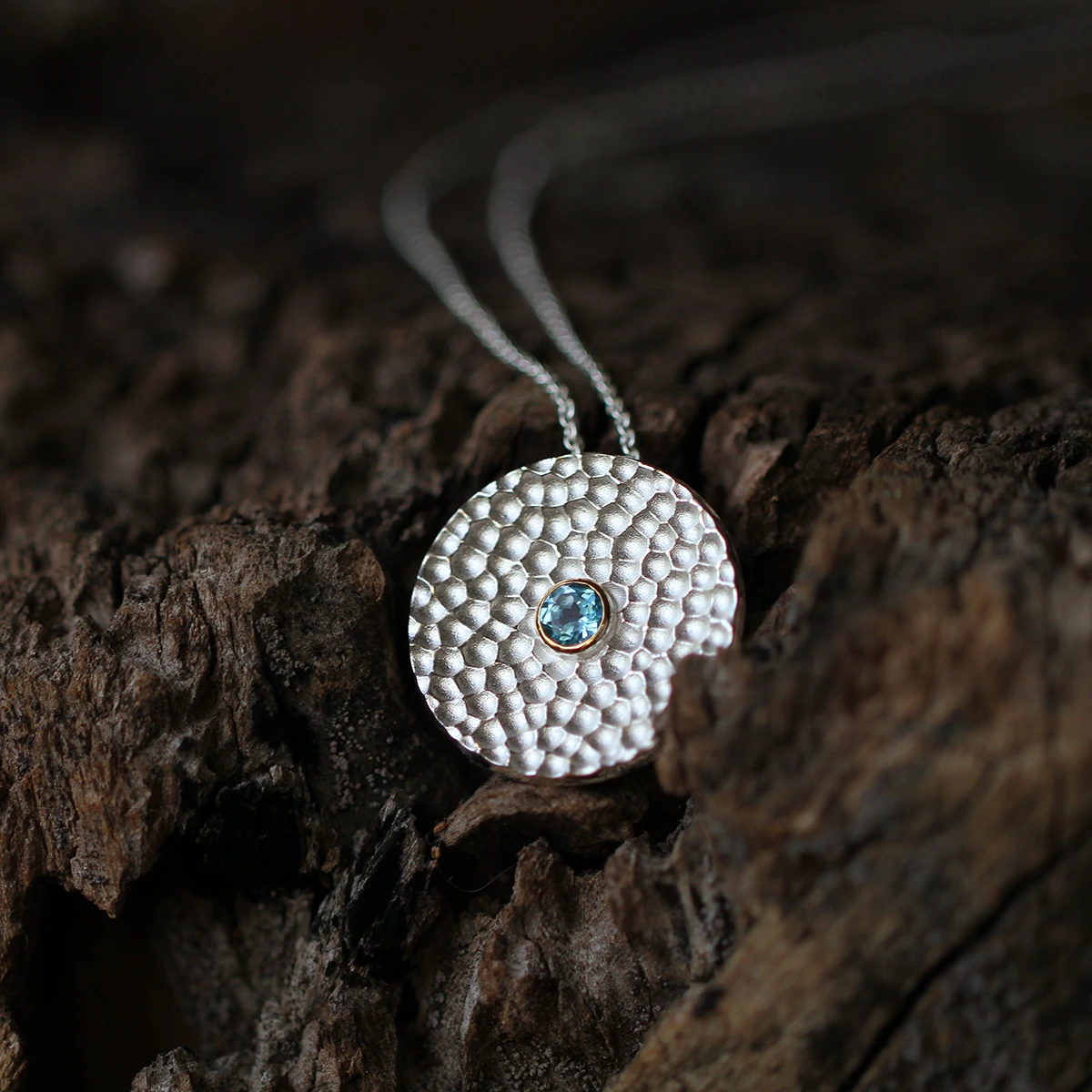 Textured pendant made in Mauritius