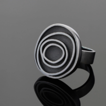 Oxidised silver ring