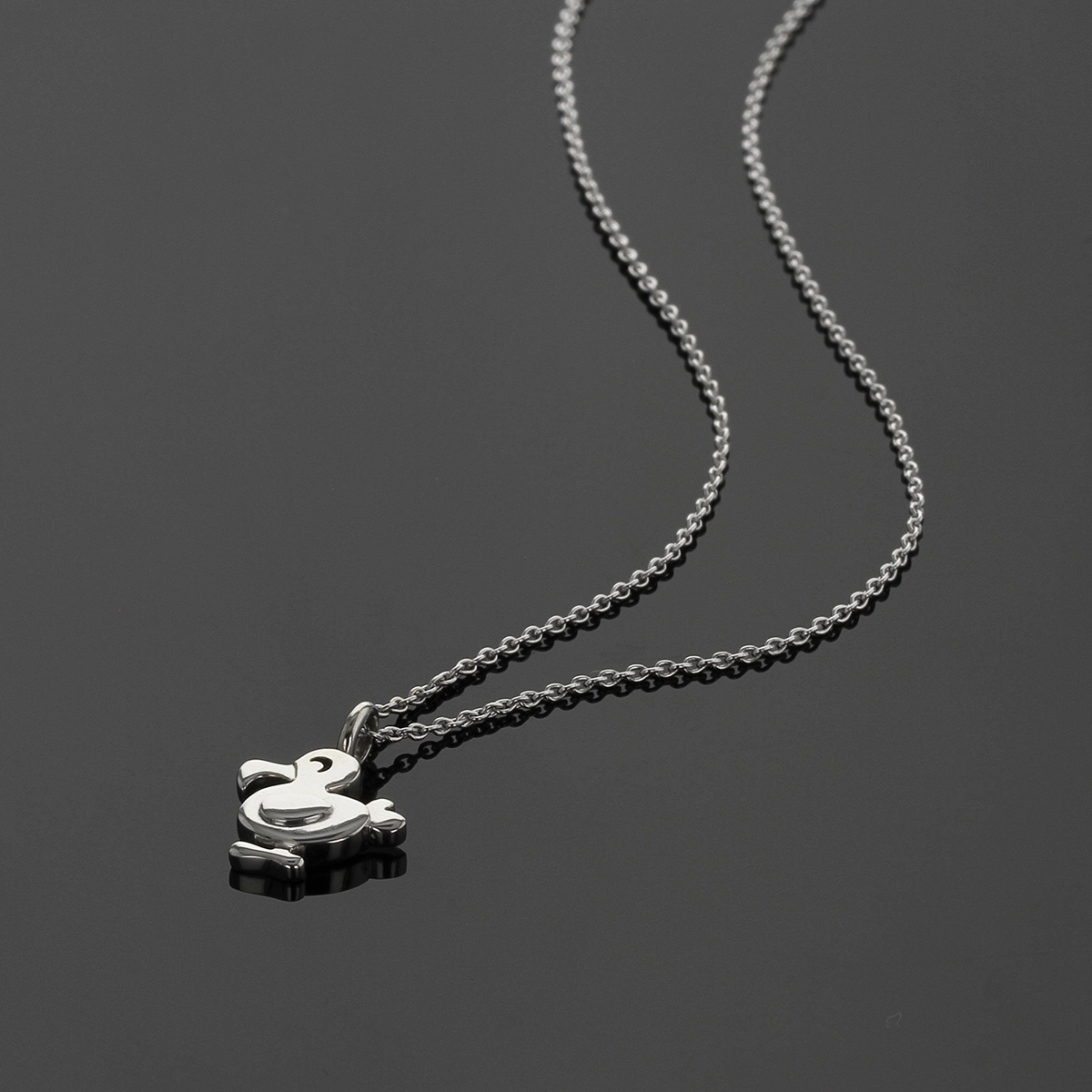White gold dodo pendant