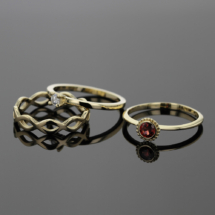 9ct yellow gold rings