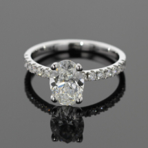 Oval shaped 1.55ct diamond engagement ring