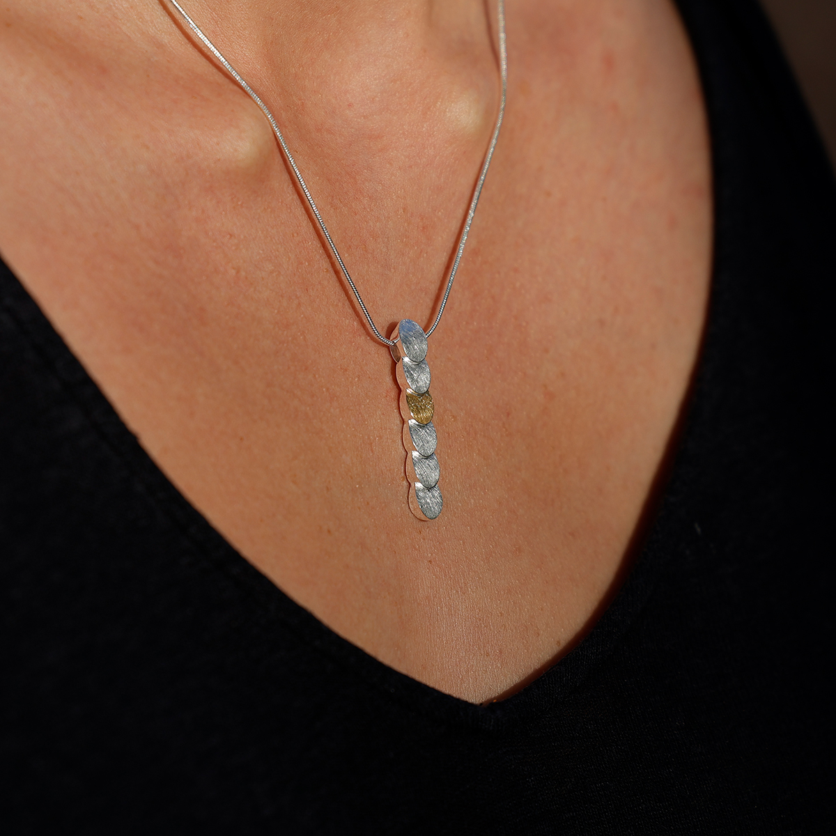 Silver-gold pendant