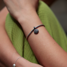 Sea urchin charm in oxidised sterling silver Sea urchin charm in oxidised sterling silver