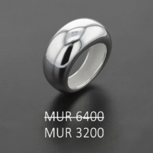Polished silver ring on sale