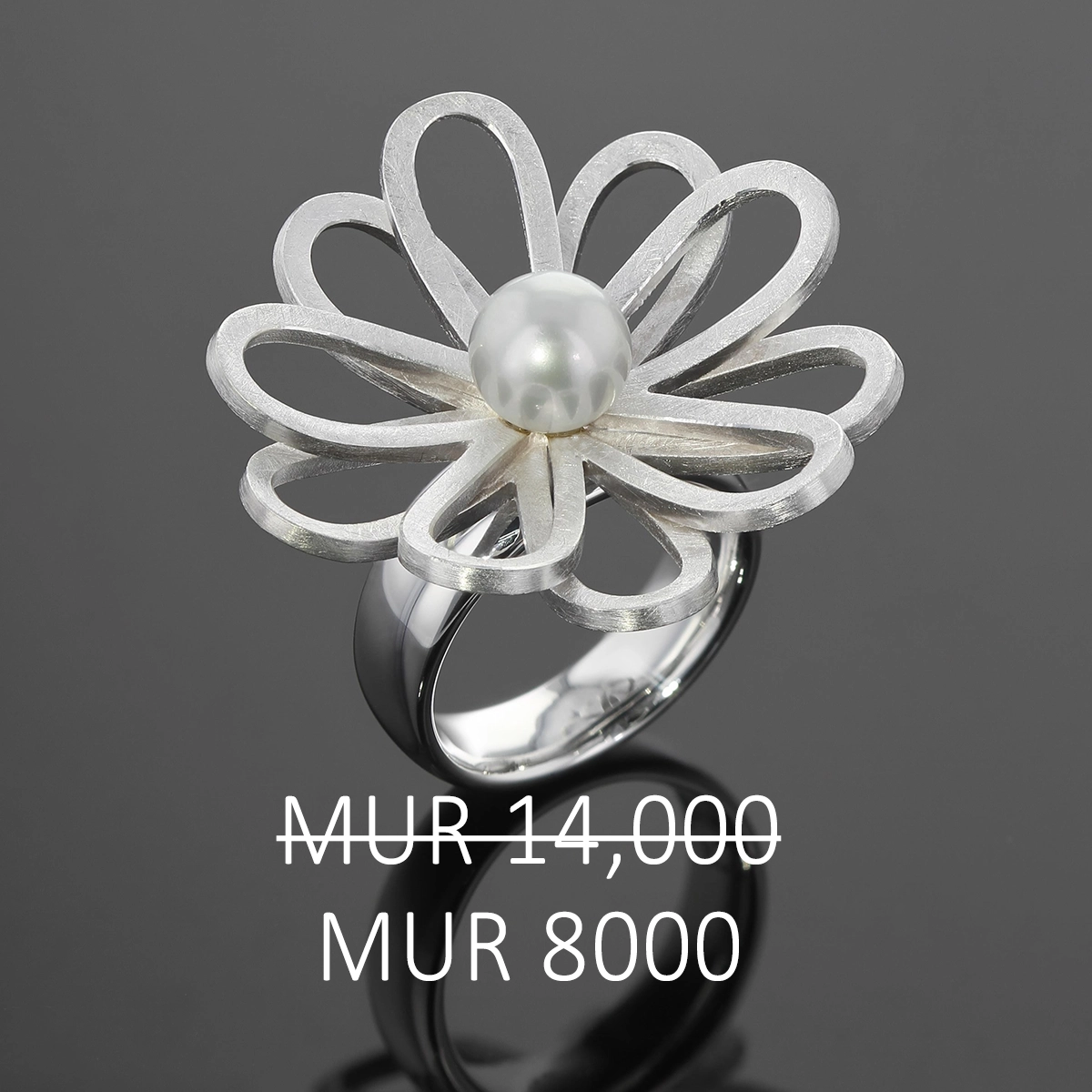 Pearl ring on sale