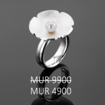 Flower pearl ring on sale