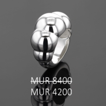 Polished silver ring on sale
