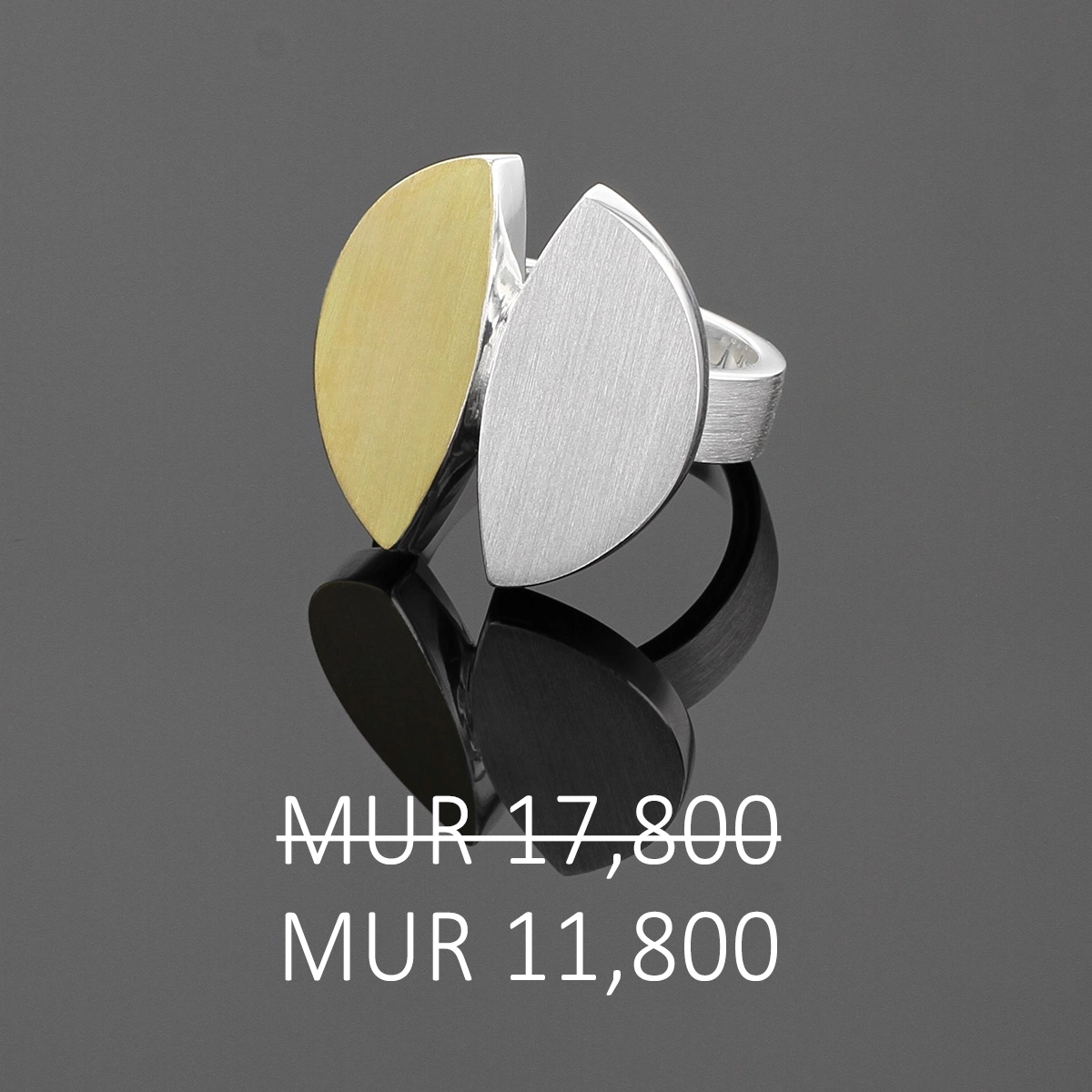 Silver-gold ring on sale