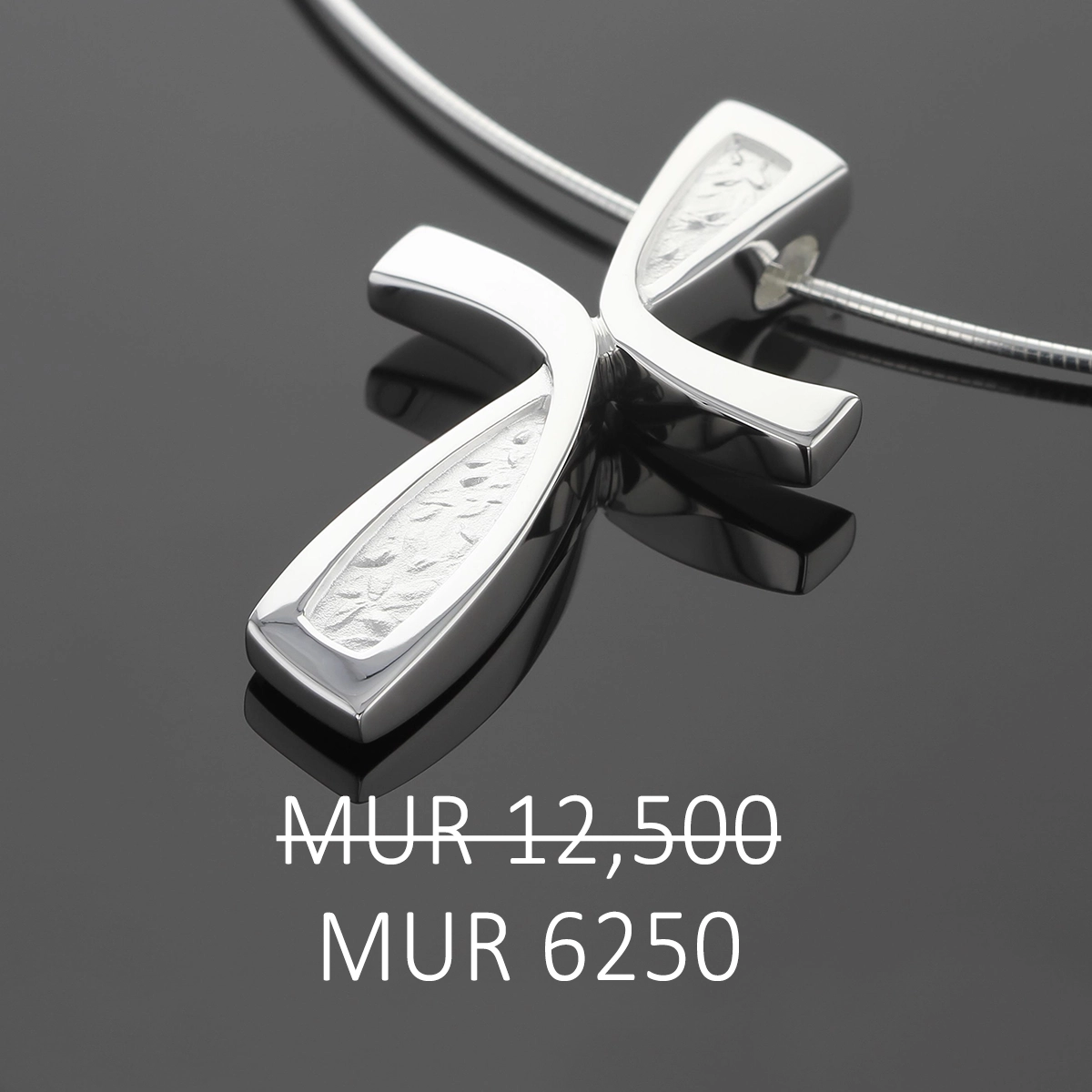 Silver cross pendant on sale