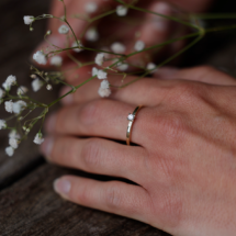 9ct gold and lab diamond ring