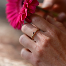 9ct gold ring with Garnet