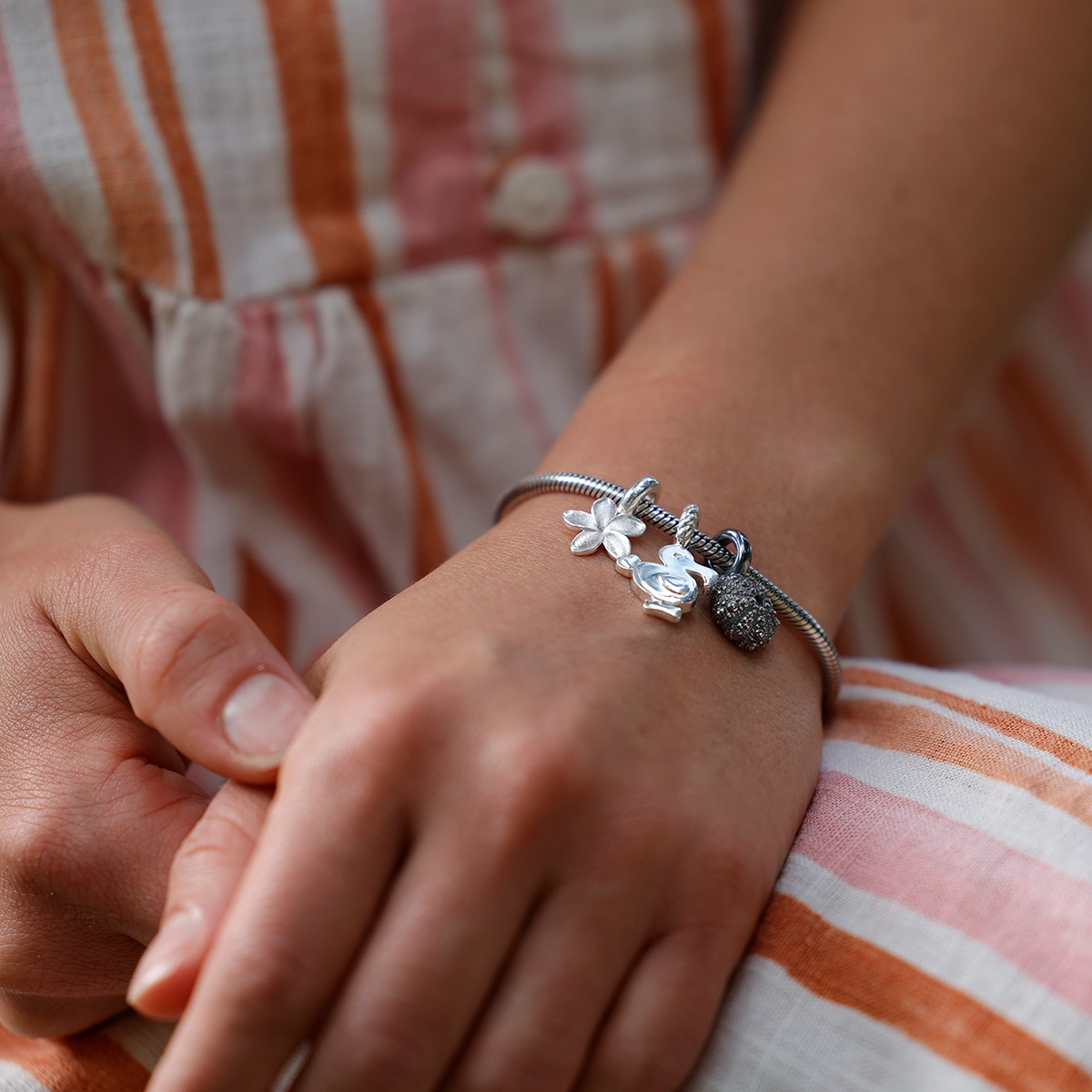 Mauritius charms in silver