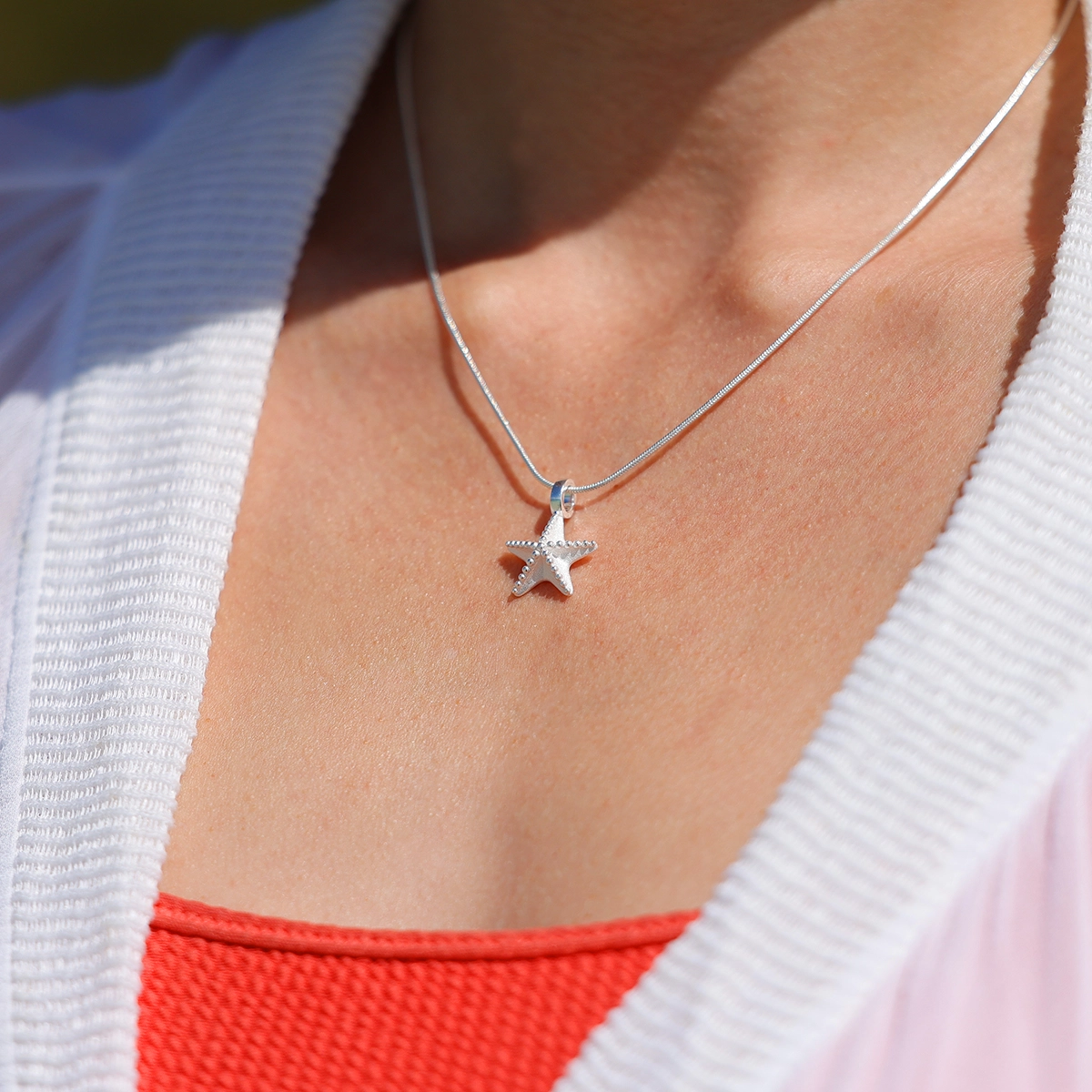 Seastar pendant in sterling silver