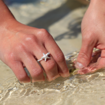 Sterling silver seastar ring
