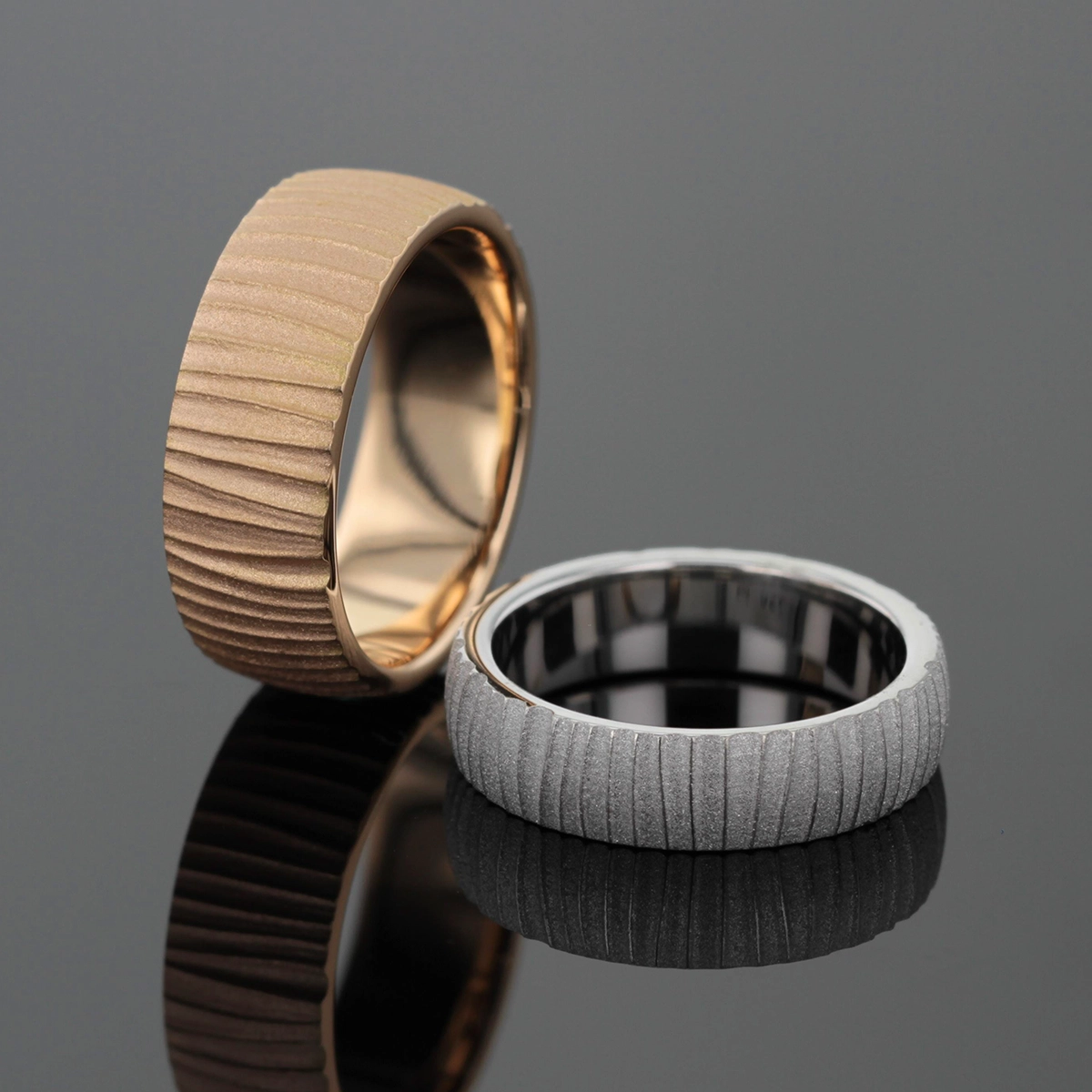 Wedding bands in gold